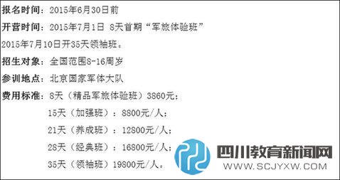 夏令营乱象：“西点军校”受伤无人问 退款无门