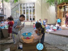 五幼孩子心灵手巧 扎染DIY创意无限