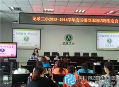 龙泉三小举行区级微型课题结题会